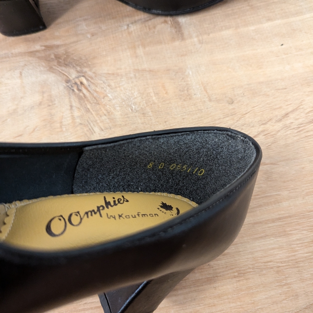 Vintage Oomphies By Kaufman Leather Heels - Picture 7 of 12